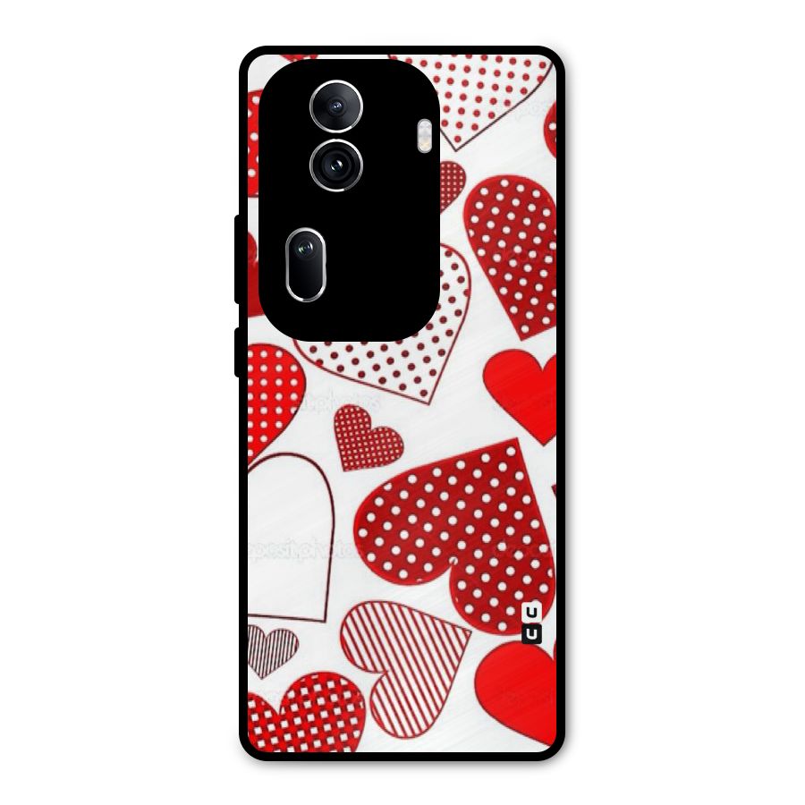 Style Hearts Metal Back Case for Oppo Reno11 Pro 5G