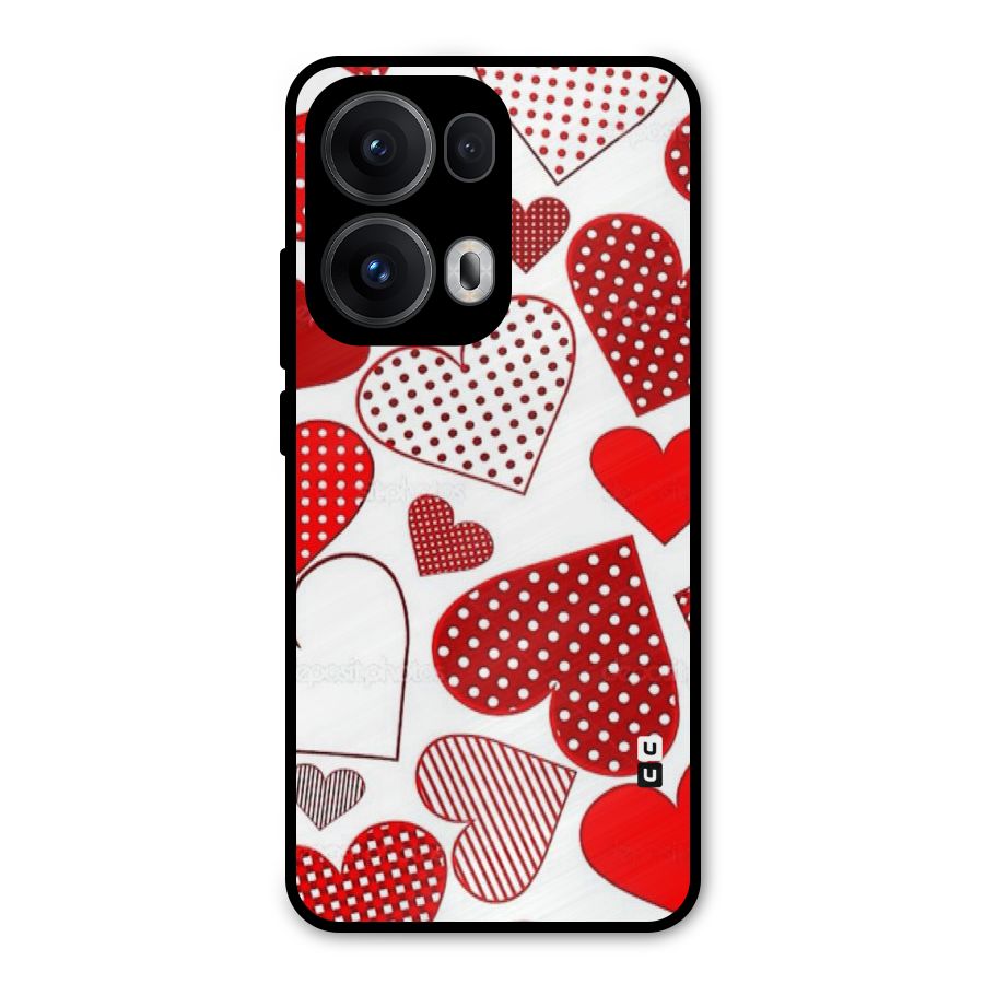 Style Hearts Metal Back Case for Oppo Reno13 Pro