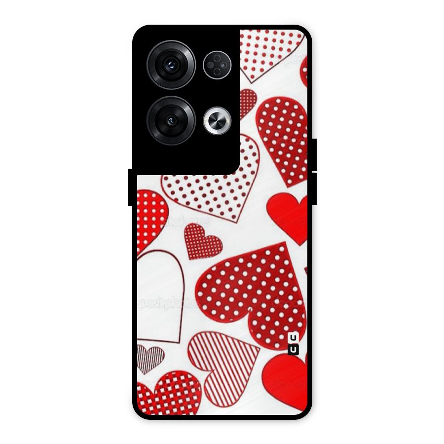 Style Hearts Metal Back Case for Oppo Reno8 Pro 5G