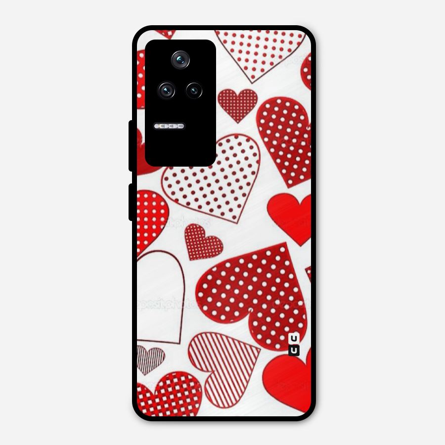 Style Hearts Metal Back Case for Poco F4 5G