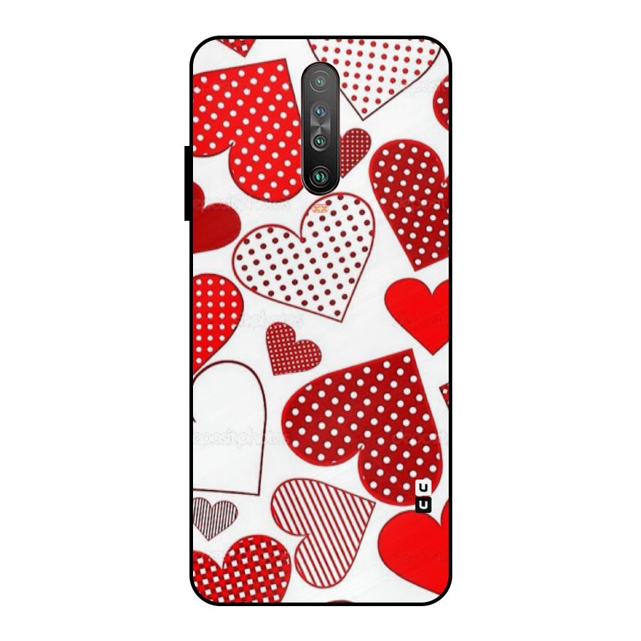 Style Hearts Metal Back Case for Poco X2