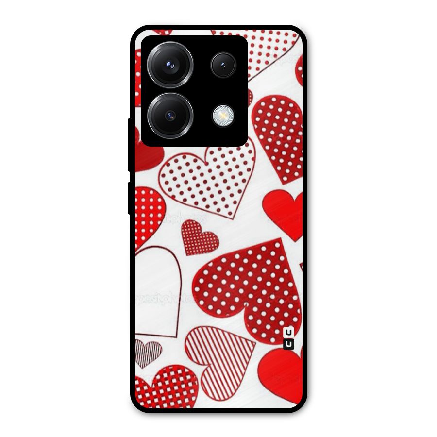 Style Hearts Metal Back Case for Poco X6