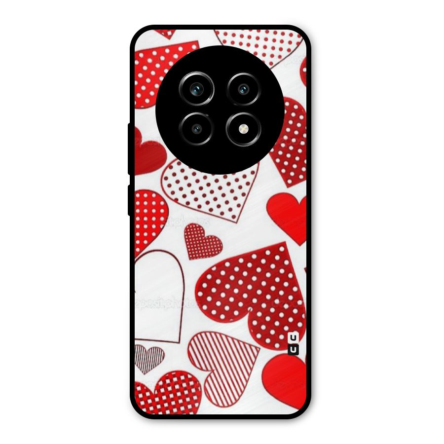 Style Hearts Metal Back Case for Realme 13 Pro