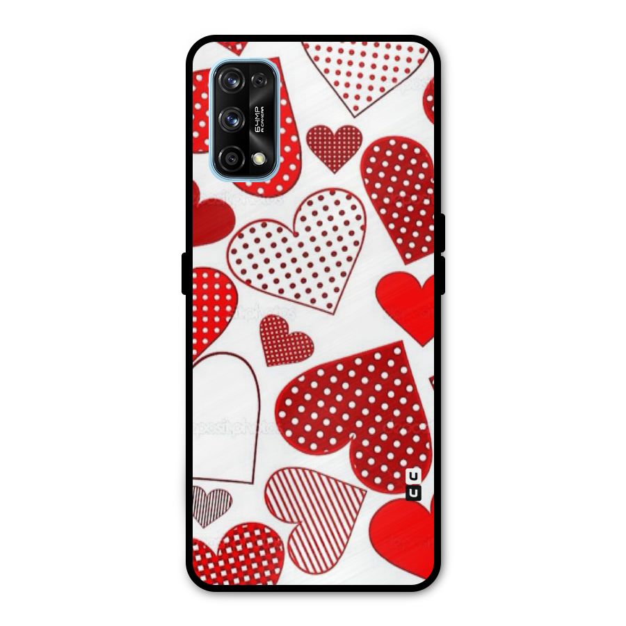 Style Hearts Metal Back Case for Realme 7 Pro