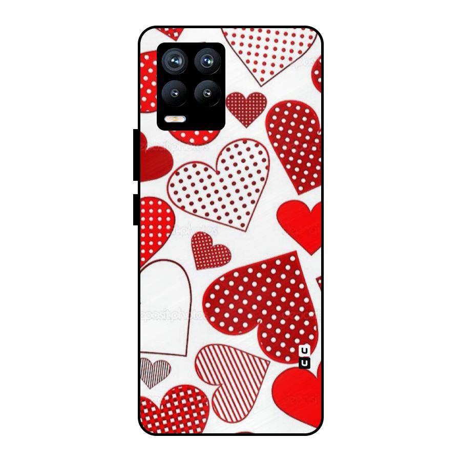Style Hearts Metal Back Case for Realme 8 Pro