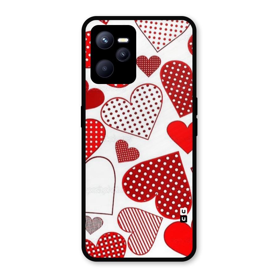 Style Hearts Metal Back Case for Realme C35