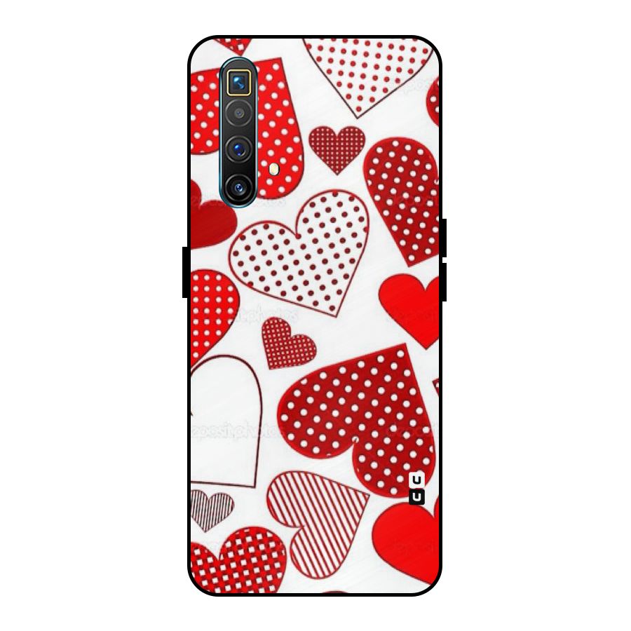 Style Hearts Metal Back Case for Realme X3 SuperZoom
