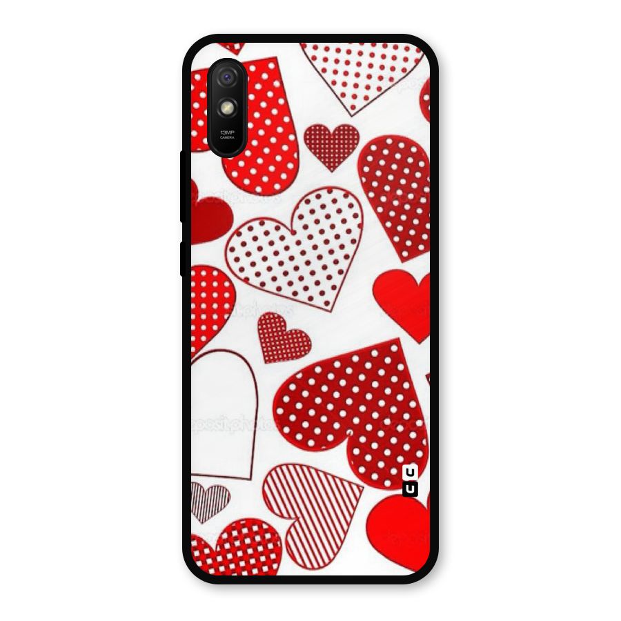 Style Hearts Metal Back Case for Redmi 9i
