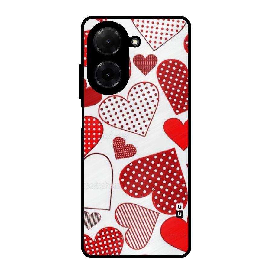 Style Hearts Metal Back Case for Redmi A5 4G