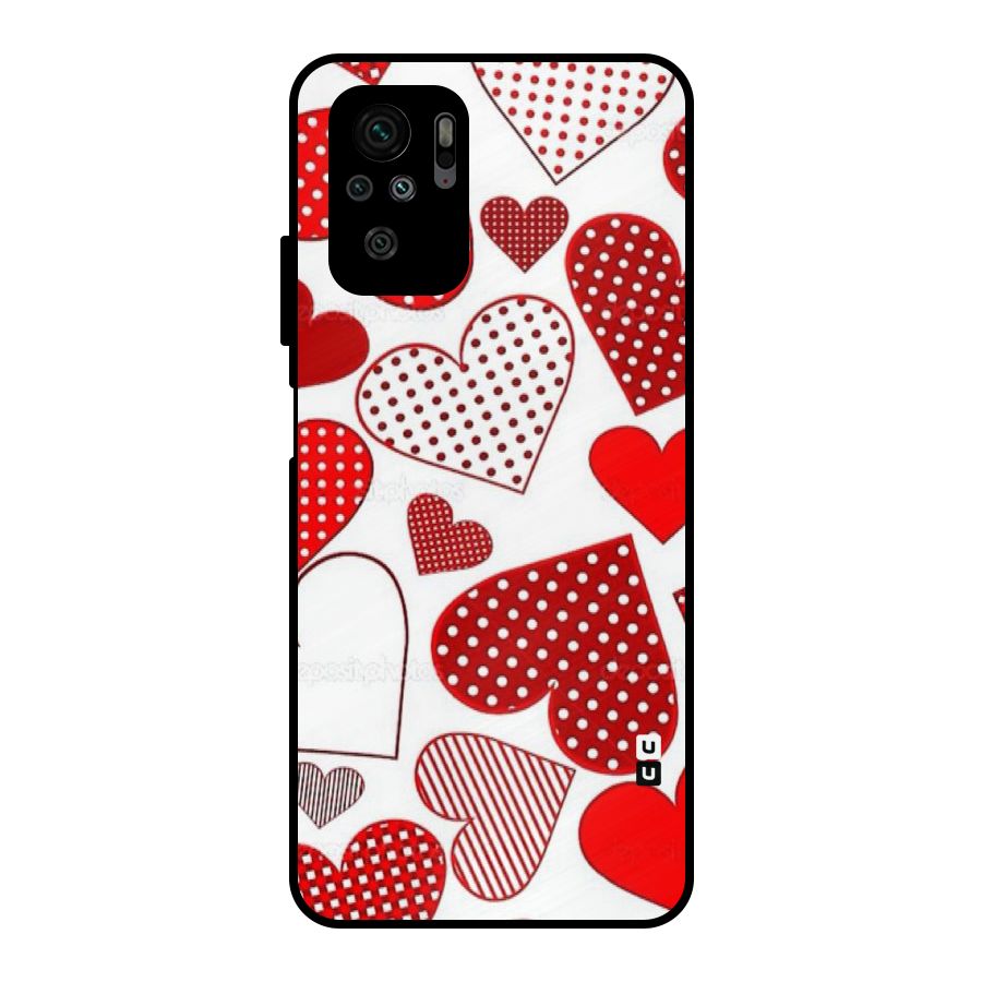 Style Hearts Metal Back Case for Redmi Note 10S