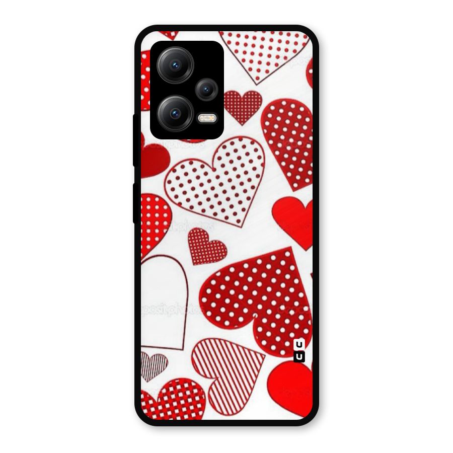 Style Hearts Metal Back Case for Redmi Note 12 5G