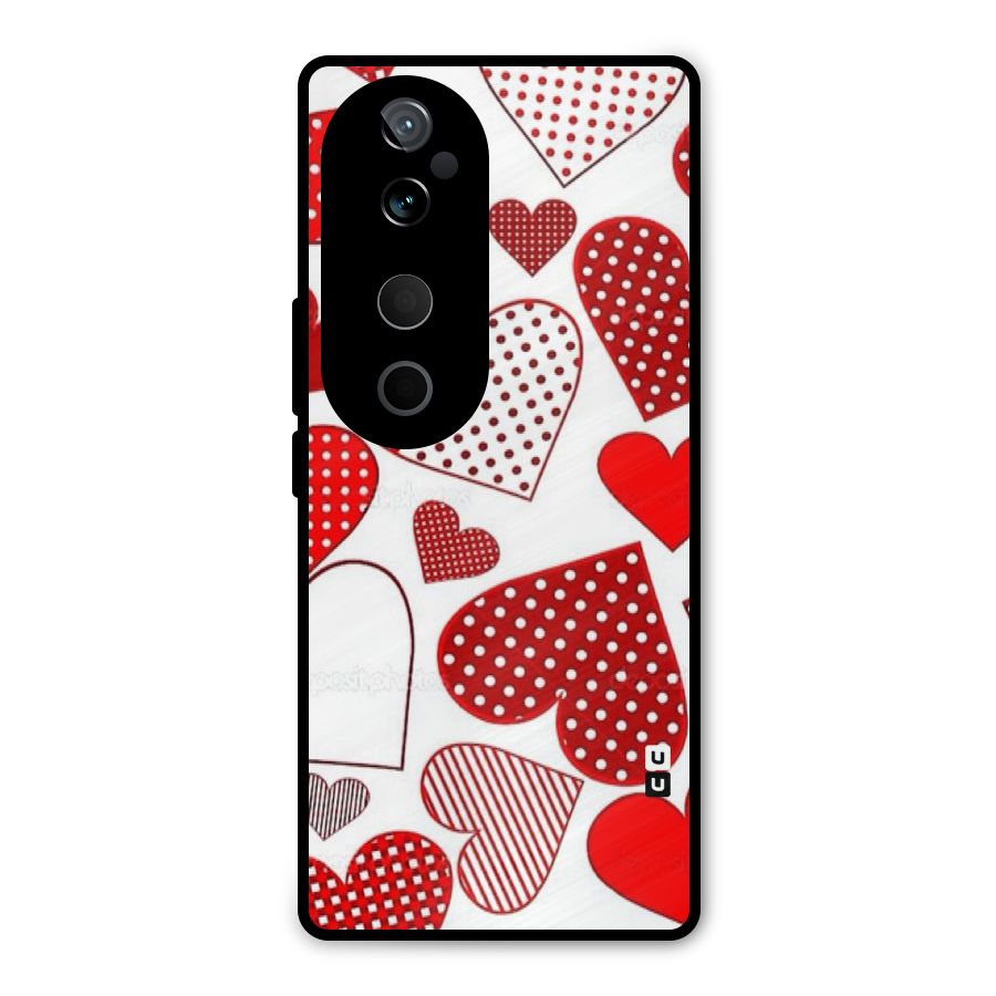 Style Hearts Metal Back Case for Vivo T3 Ultra