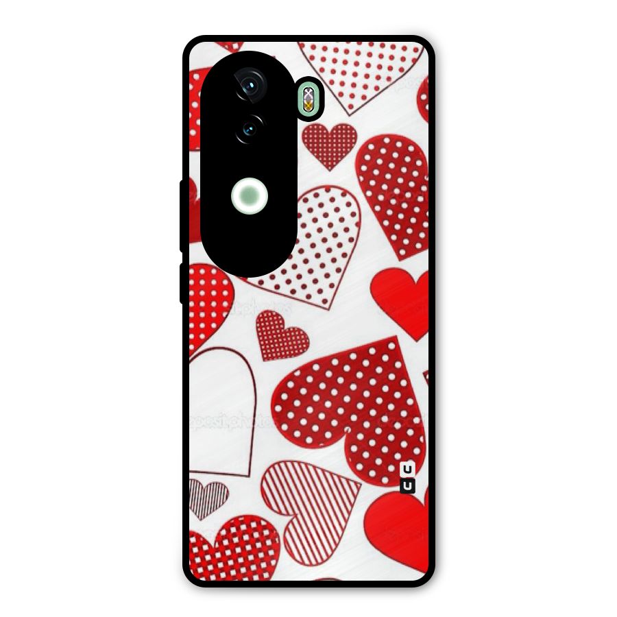 Style Hearts Metal Back Case for Vivo V40e