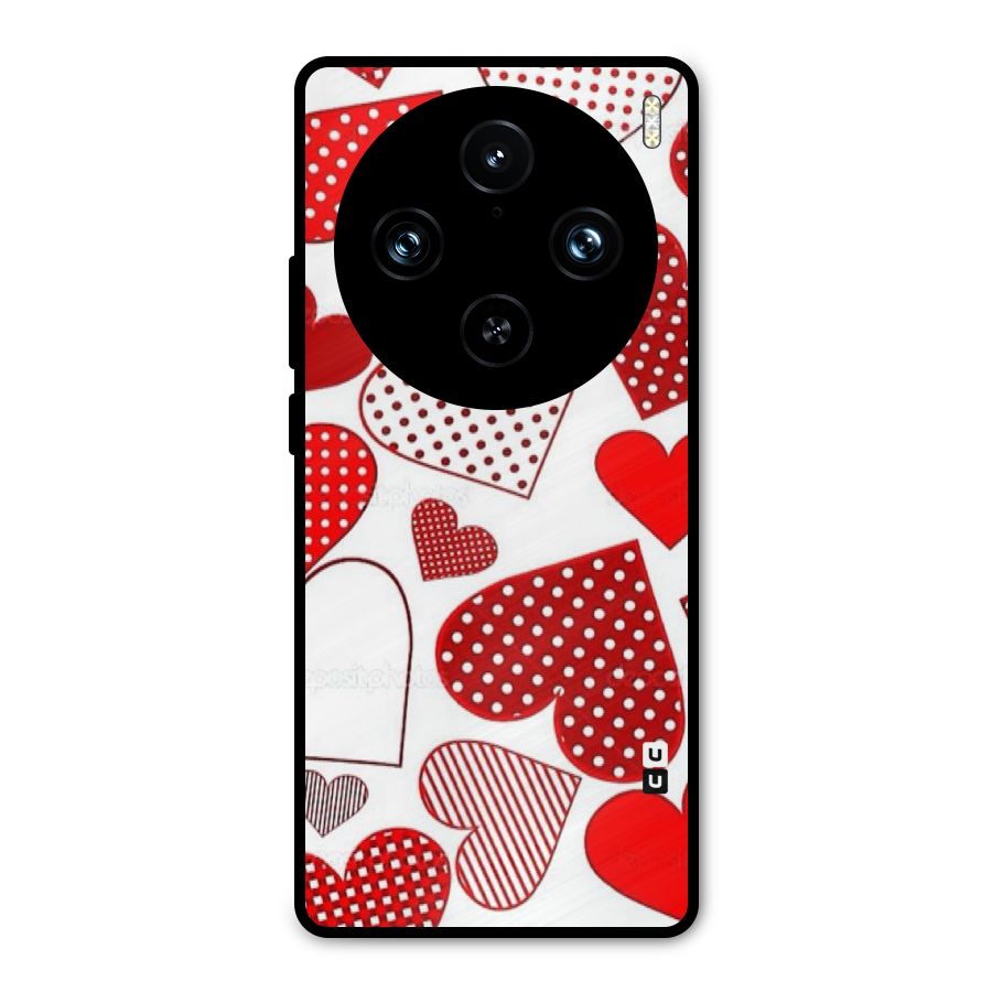 Style Hearts Metal Back Case for Vivo X100 Pro