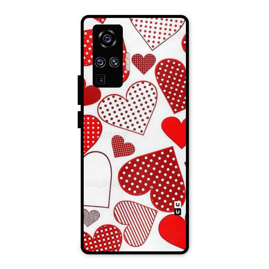 Style Hearts Metal Back Case for Vivo X50 Pro