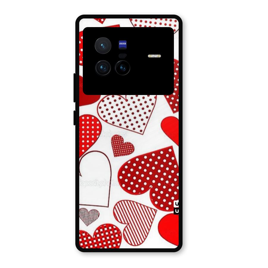 Style Hearts Metal Back Case for Vivo X80