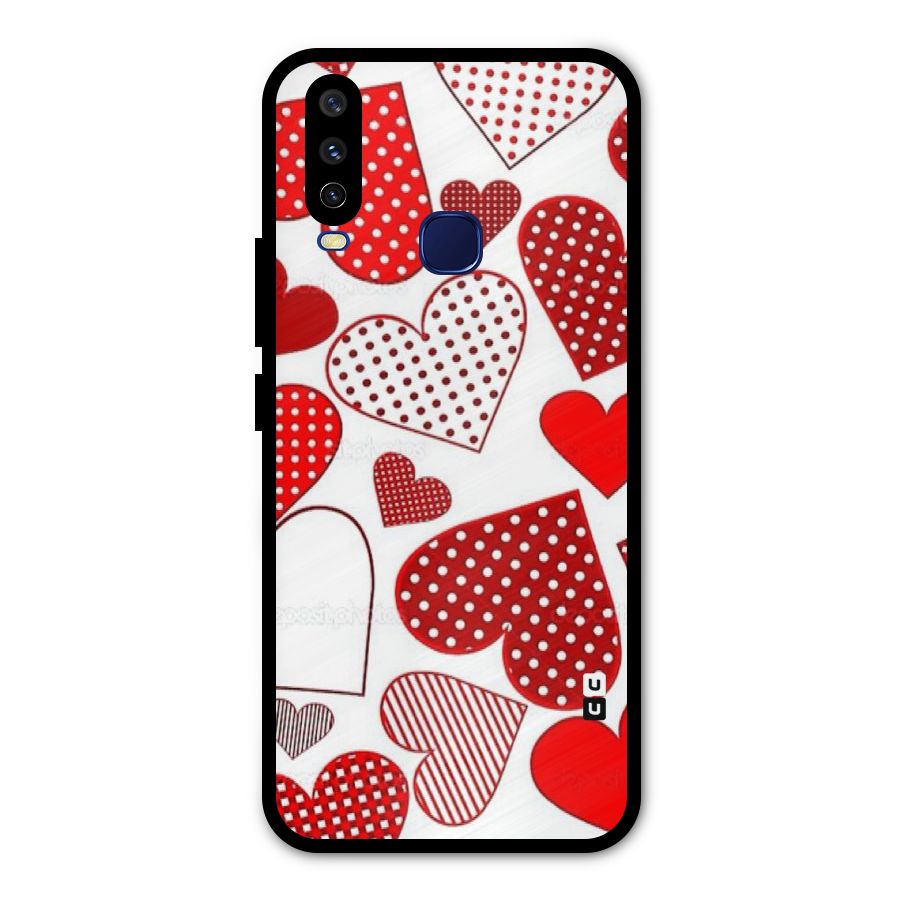 Style Hearts Metal Back Case for Vivo Y12