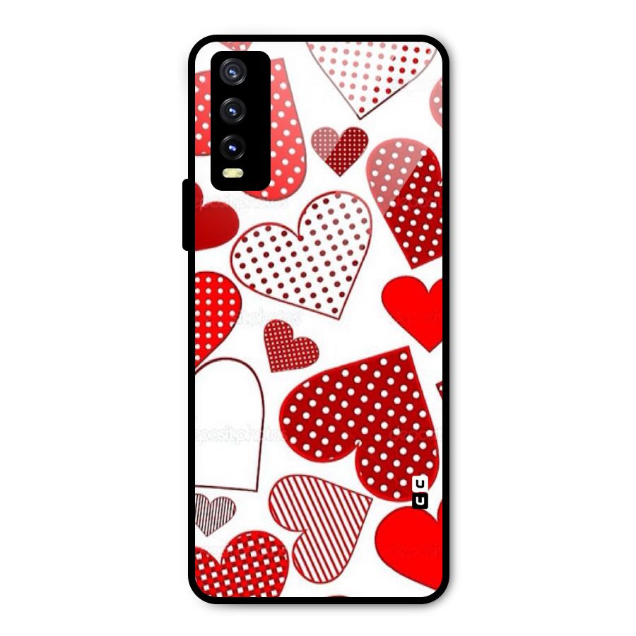 Style Hearts Metal Back Case for Vivo Y20