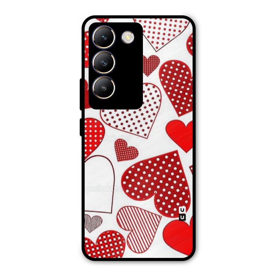 Style Hearts Metal Back Case for Vivo Y200e
