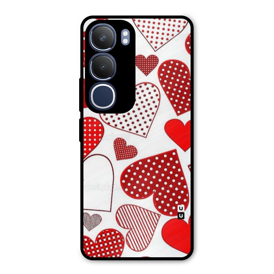 Style Hearts Metal Back Case for Vivo Y29