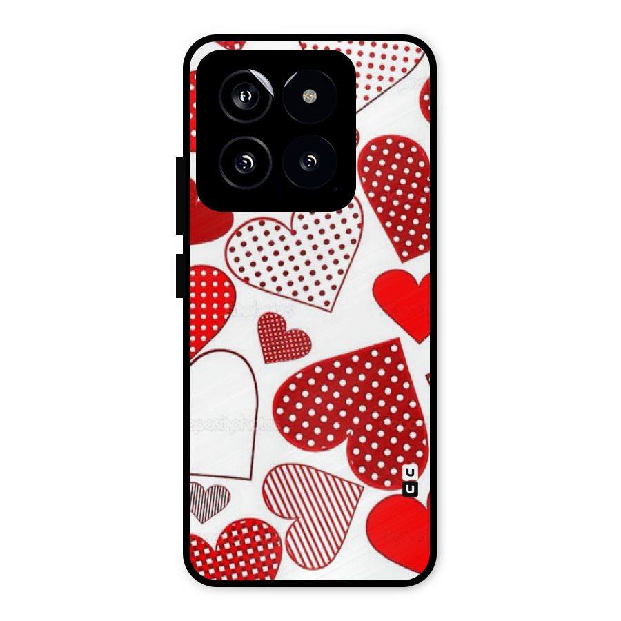 Style Hearts Metal Back Case for Xiaomi 14