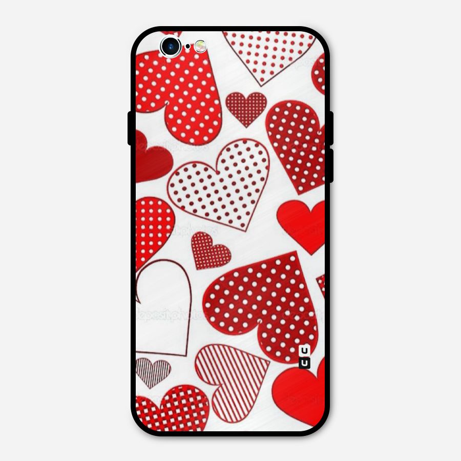 Style Hearts Metal Back Case for iPhone 6 6s