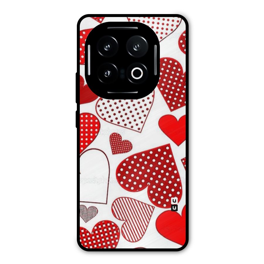 Style Hearts Metal Back Case for iQOO 13