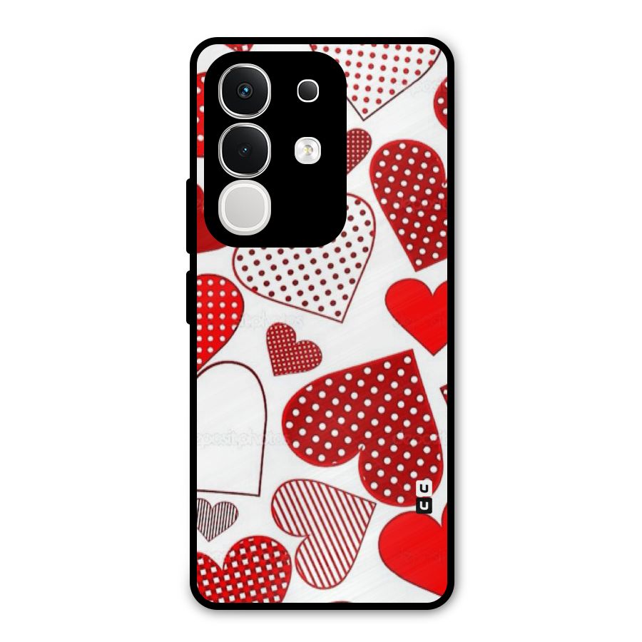 Style Hearts Metal Back Case for iQOO Z10x