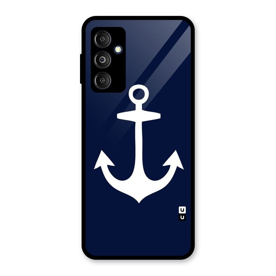 Stylish Anchor Design Glass Back Case for Galaxy M14 5G