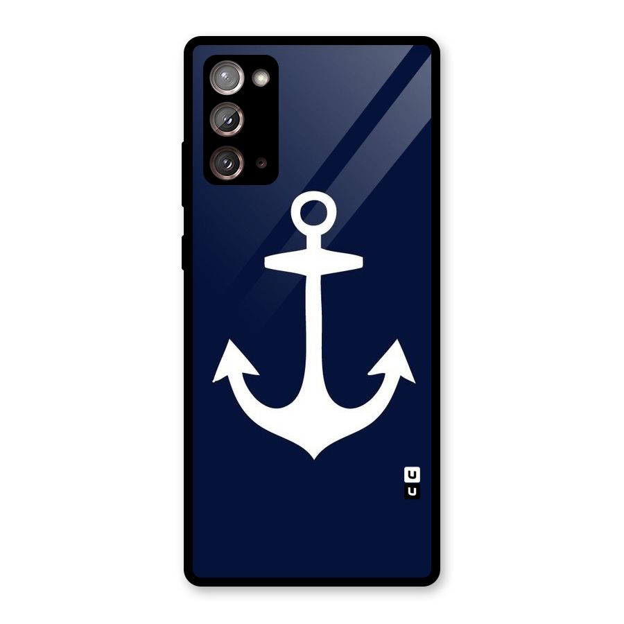 Stylish Anchor Design Glass Back Case for Galaxy Note 20