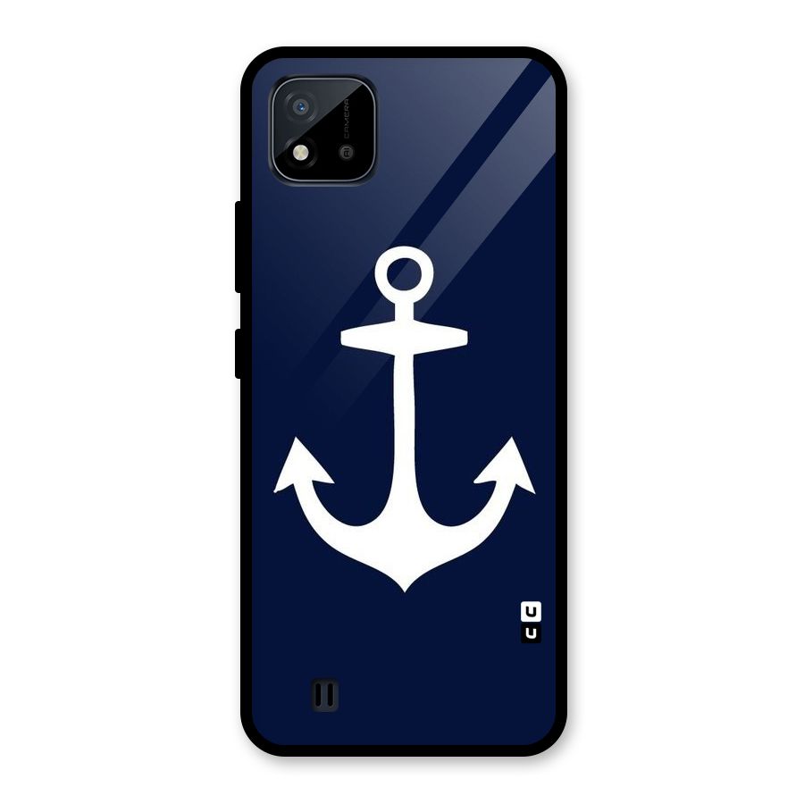 Stylish Anchor Design Glass Back Case for Realme C11 2021
