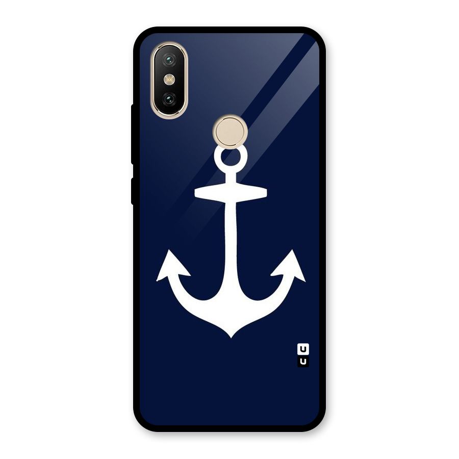 Stylish Anchor Design Glass Back Case for Redmi A2