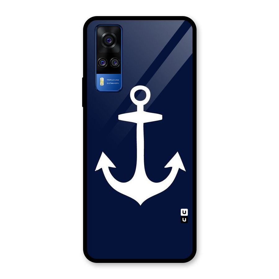 Stylish Anchor Design Glass Back Case for Vivo Y31