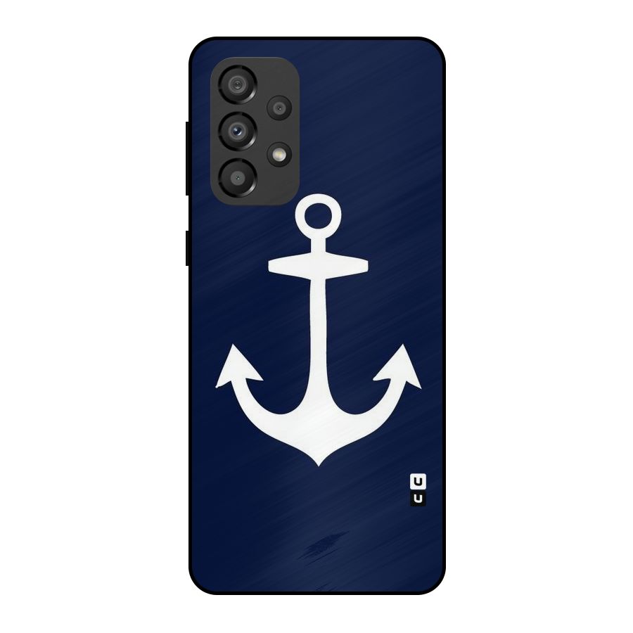 Stylish Anchor Design Metal Back Case for Galaxy A33 5G