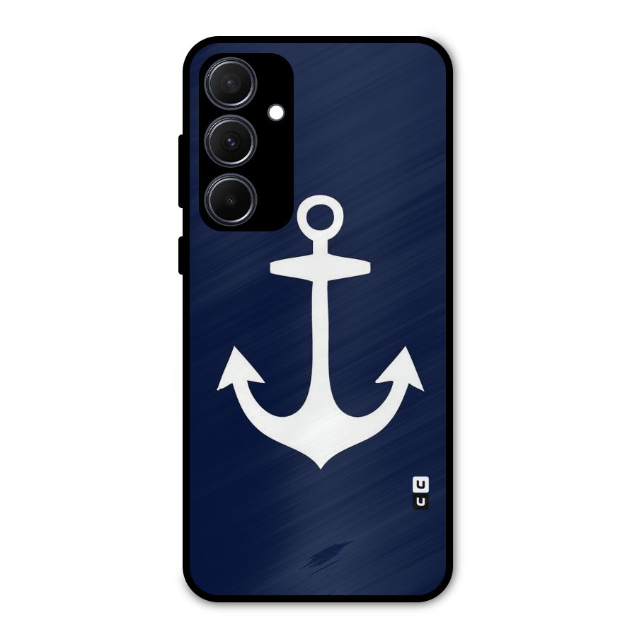 Stylish Anchor Design Metal Back Case for Galaxy A35