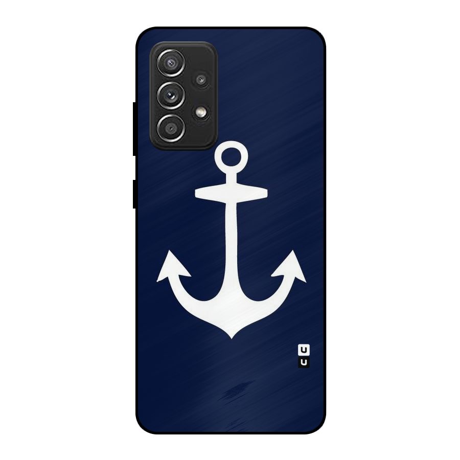 Stylish Anchor Design Metal Back Case for Galaxy A52s 5G