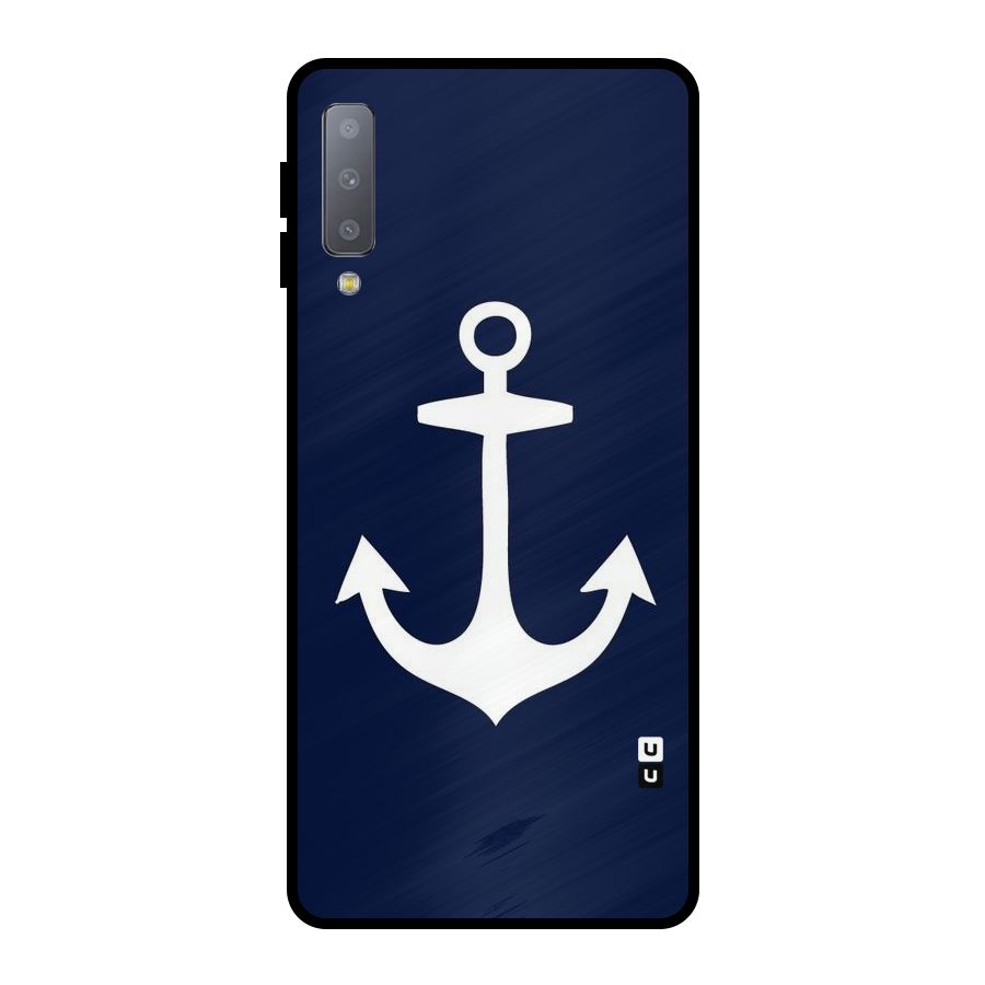 Stylish Anchor Design Metal Back Case for Galaxy A7 (2018)