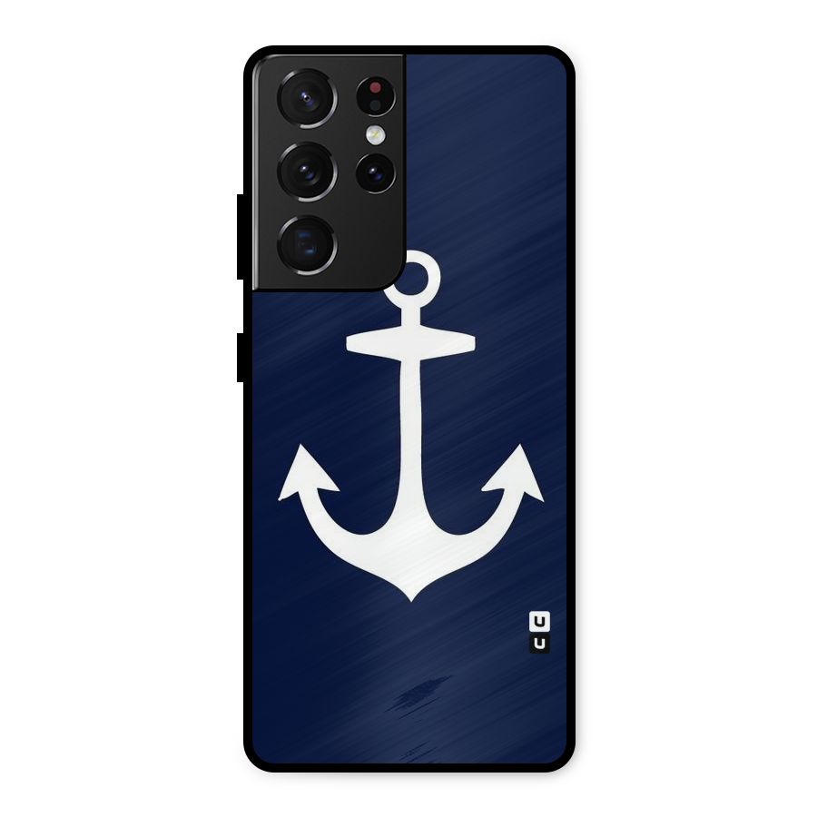 Stylish Anchor Design Metal Back Case for Galaxy S21 Ultra 5G