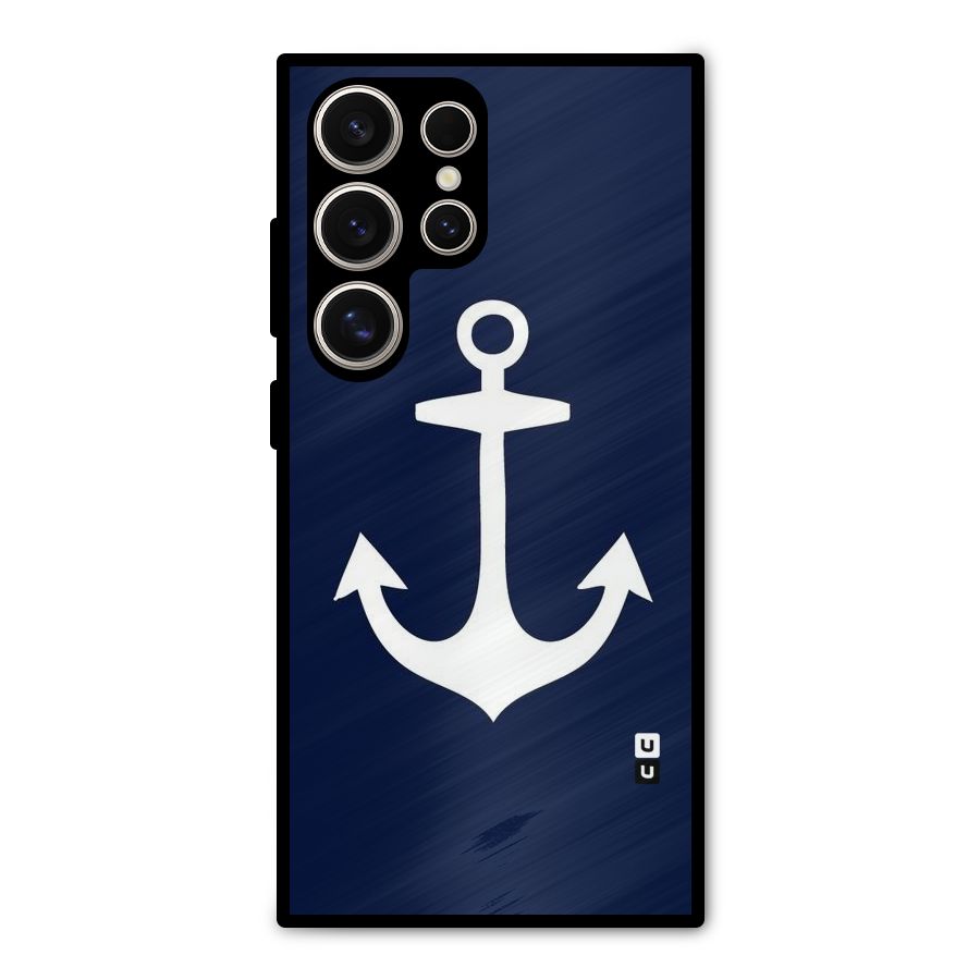 Stylish Anchor Design Metal Back Case for Galaxy S24 Ultra