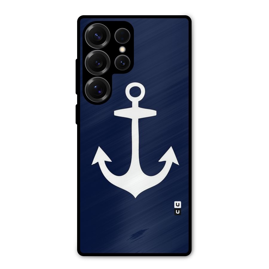 Stylish Anchor Design Metal Back Case for Galaxy S25 Ultra