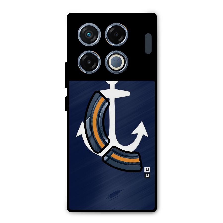 Stylish Anchor Design Metal Back Case for Infinix GT 20 Pro