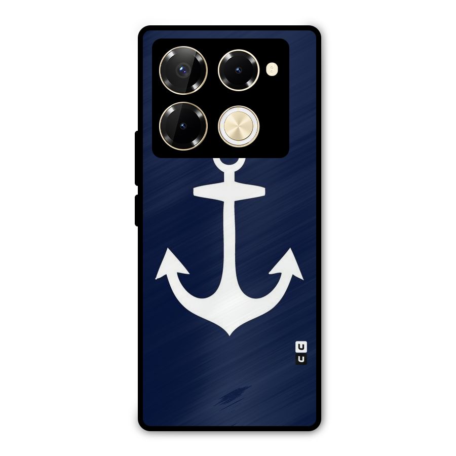 Stylish Anchor Design Metal Back Case for Infinix Note 40 Pro Plus
