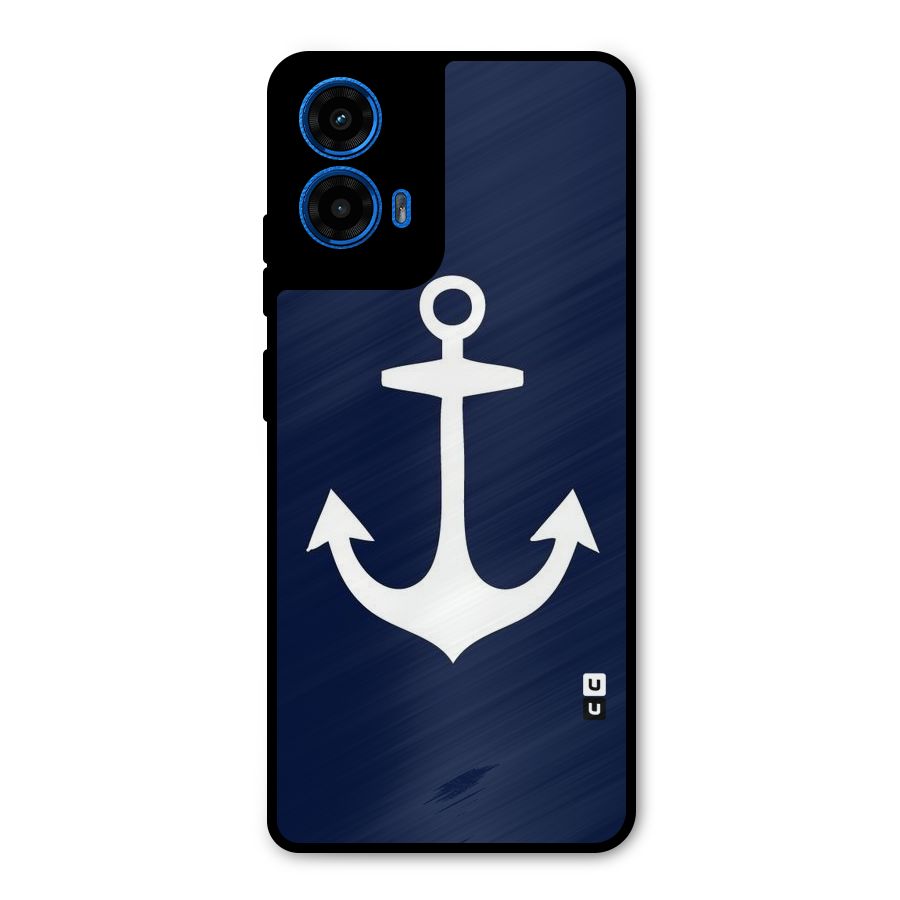 Stylish Anchor Design Metal Back Case for Moto G45