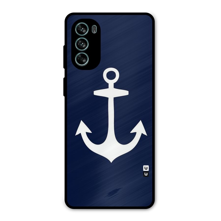 Stylish Anchor Design Metal Back Case for Moto G62