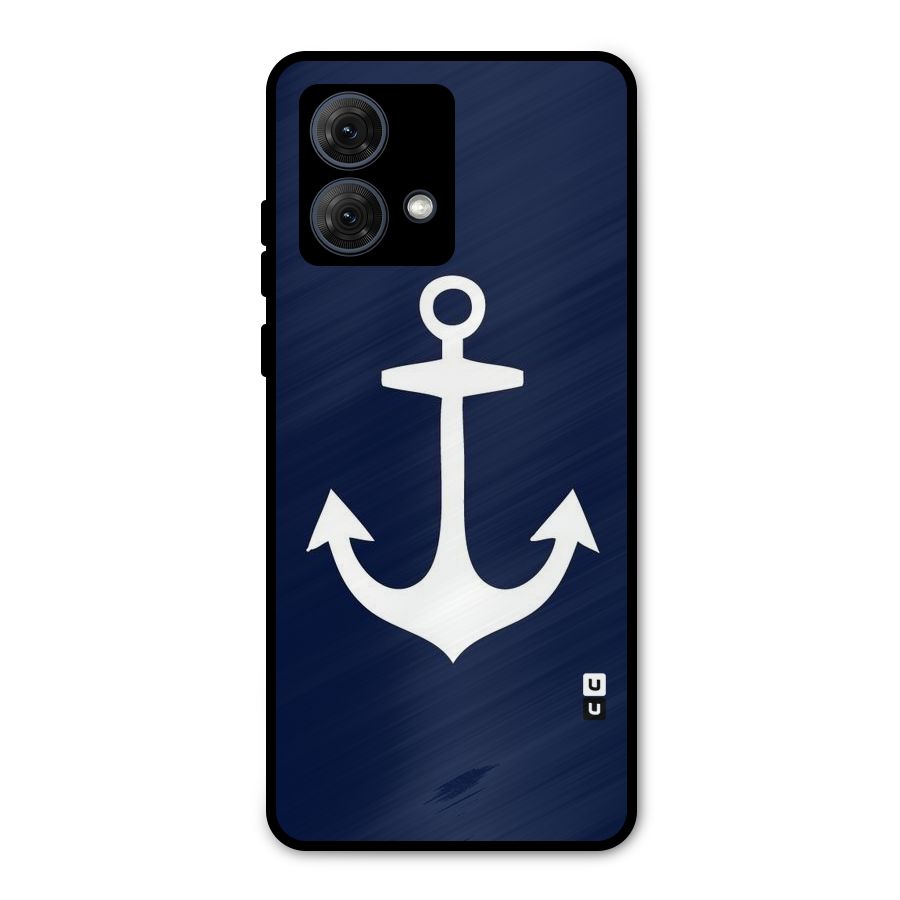 Stylish Anchor Design Metal Back Case for Moto G84