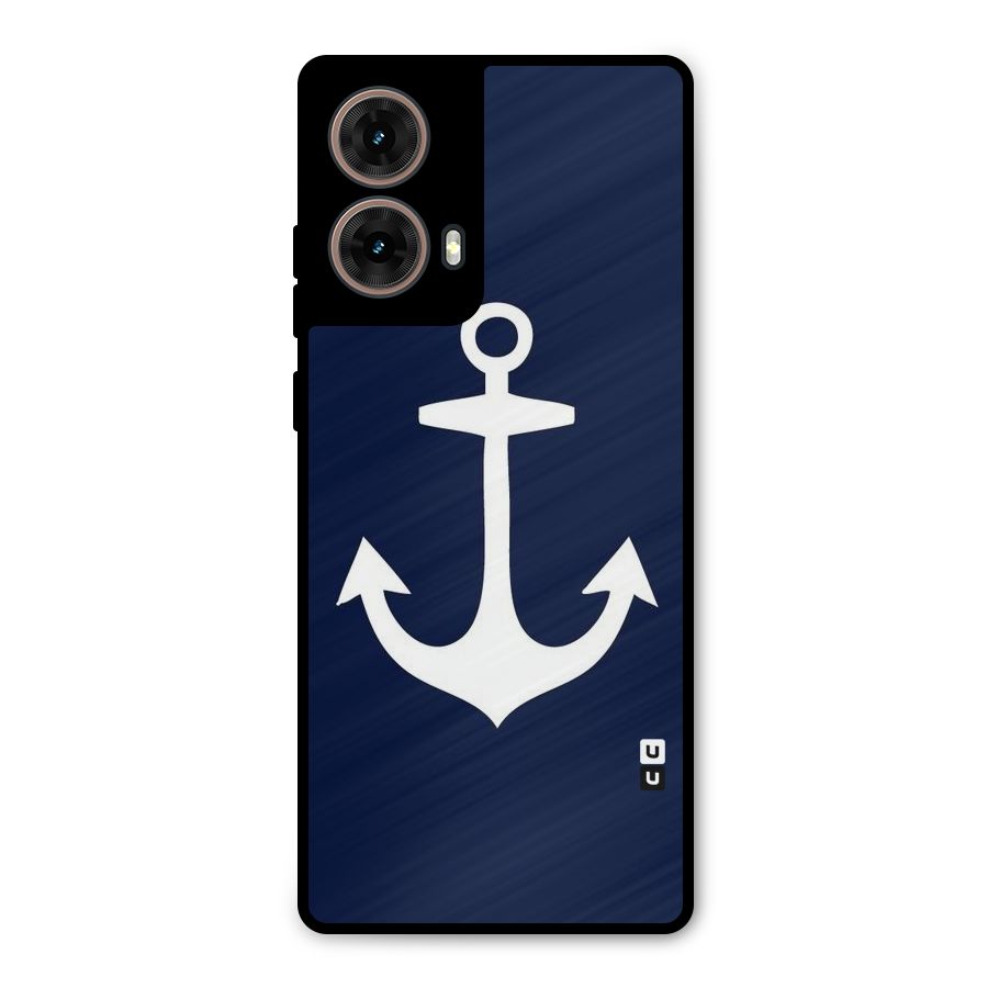 Stylish Anchor Design Metal Back Case for Moto G85