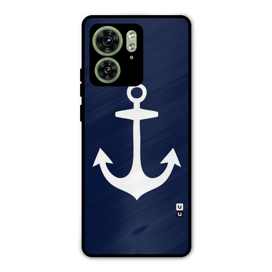 Stylish Anchor Design Metal Back Case for Motorola Edge 40 5G