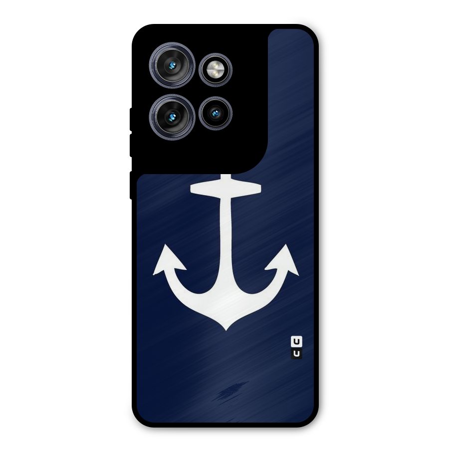 Stylish Anchor Design Metal Back Case for Motorola Edge 50 Neo