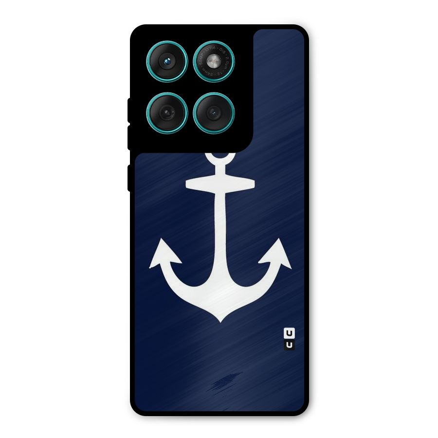 Stylish Anchor Design Metal Back Case for Motorola Edge 60