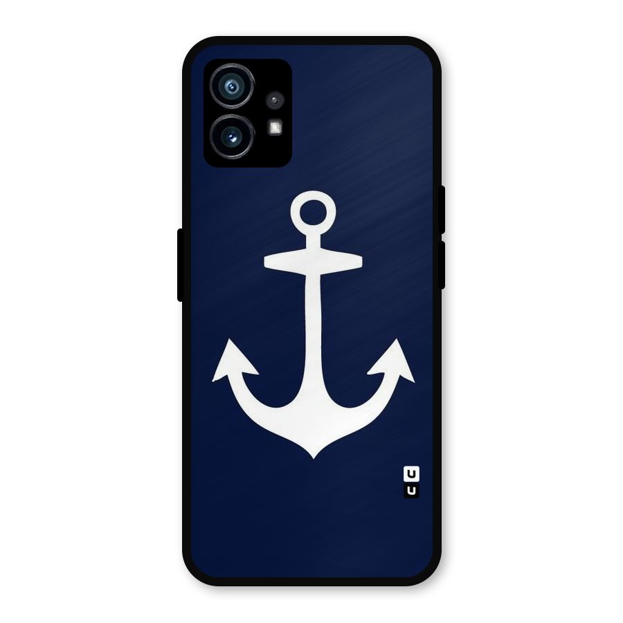 Stylish Anchor Design Metal Back Case for Nothing Phone 1